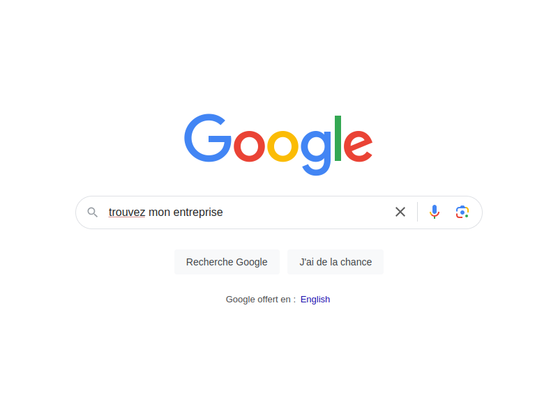 Exemple de recherche sur Google